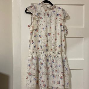 High neck floral dress